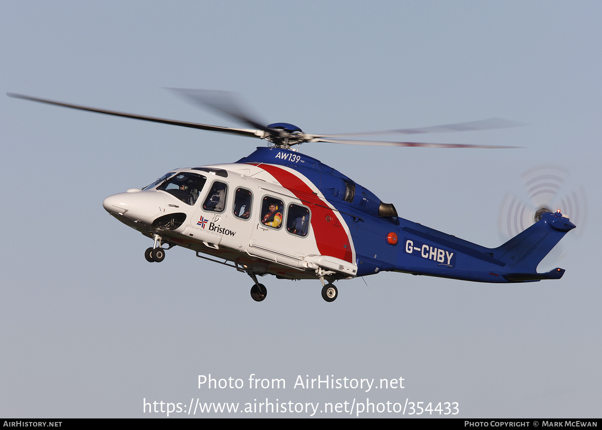 Aircraft Photo of G-CHBY | AgustaWestland AW-139 | Bristow Helicopters | AirHistory.net #354433