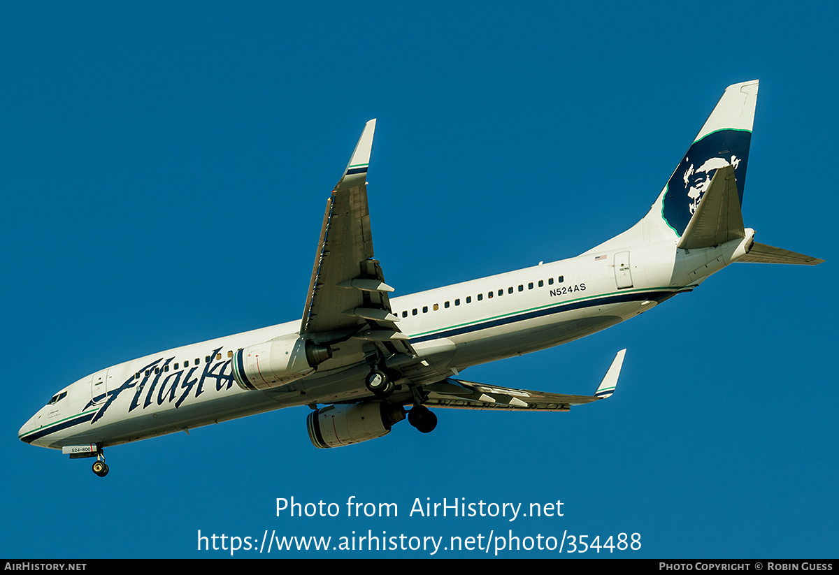 Aircraft Photo of N524AS | Boeing 737-890 | Alaska Airlines | AirHistory.net #354488