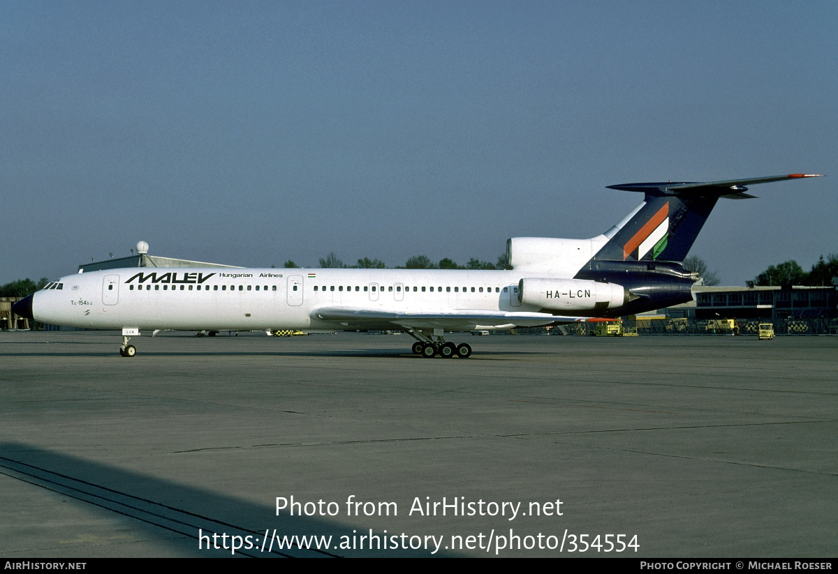 Aircraft Photo of HA-LCN | Tupolev Tu-154B-2 | Malév - Hungarian Airlines | AirHistory.net #354554