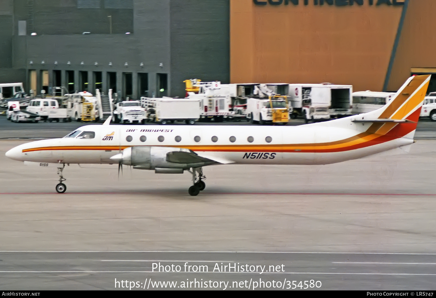 Aircraft Photo of N511SS | Swearingen SA-226TC Metro II | Air Midwest | AirHistory.net #354580