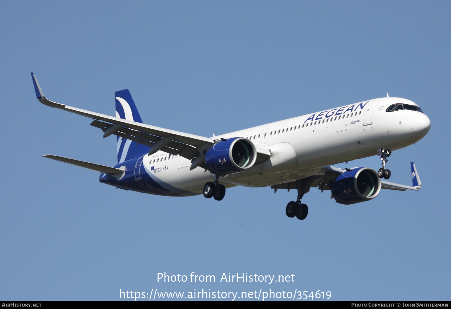 Aircraft Photo of SX-NAA | Airbus A321-271NX | Aegean Airlines | AirHistory.net #354619