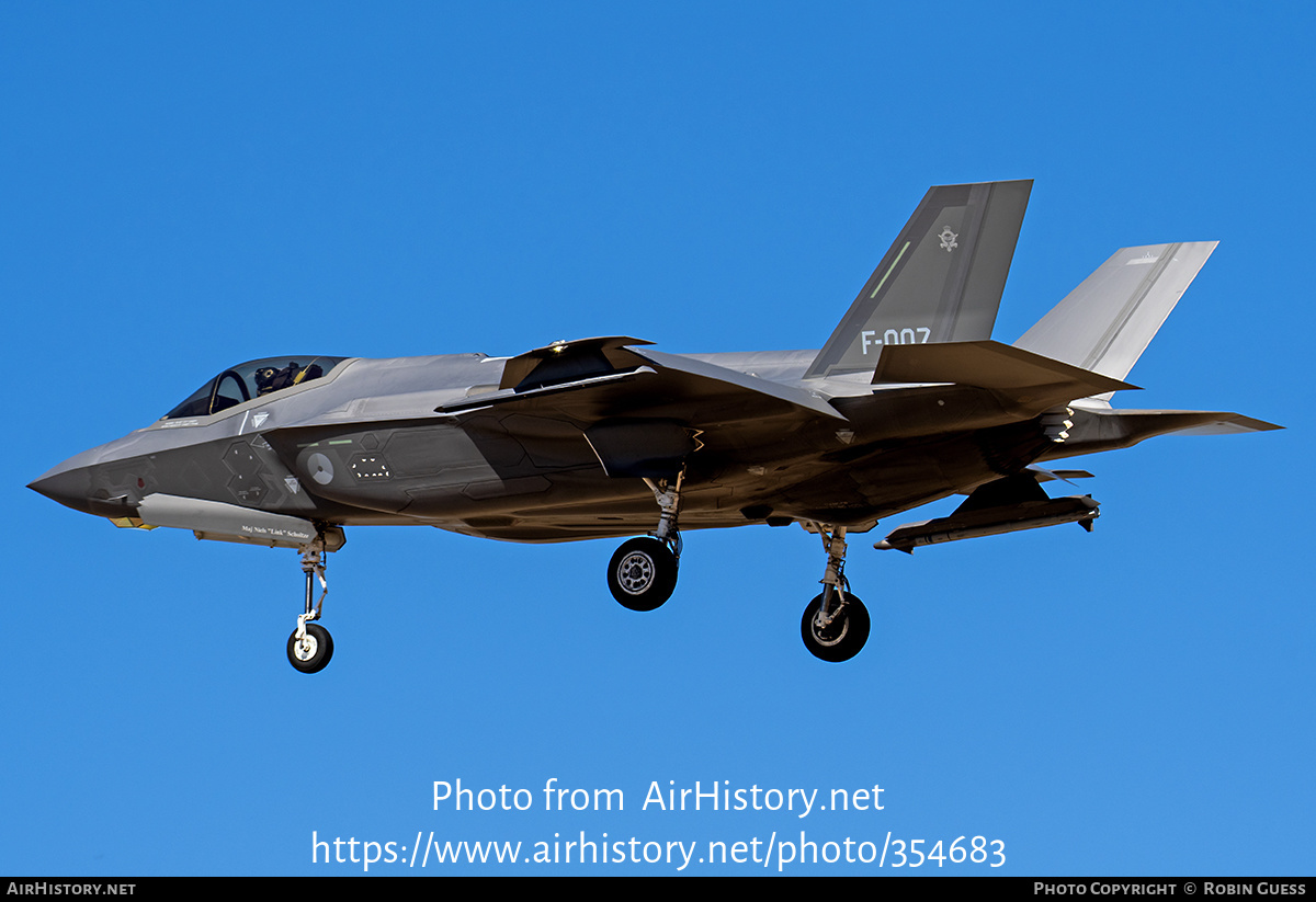 Aircraft Photo of F-007 | Lockheed Martin F-35A Lightning II | Netherlands - Air Force | AirHistory.net #354683