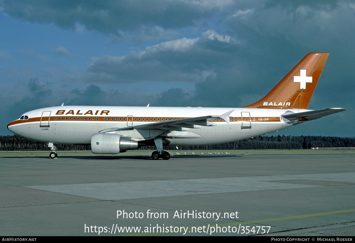 Aircraft Photo of HB-IPK | Airbus A310-322/ET | Balair | AirHistory.net #354757