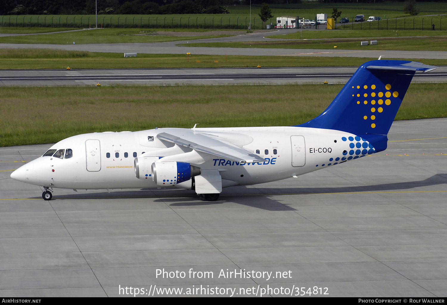 Aircraft Photo of EI-COQ | British Aerospace Avro 146-RJ70 | Transwede Airways | AirHistory.net #354812