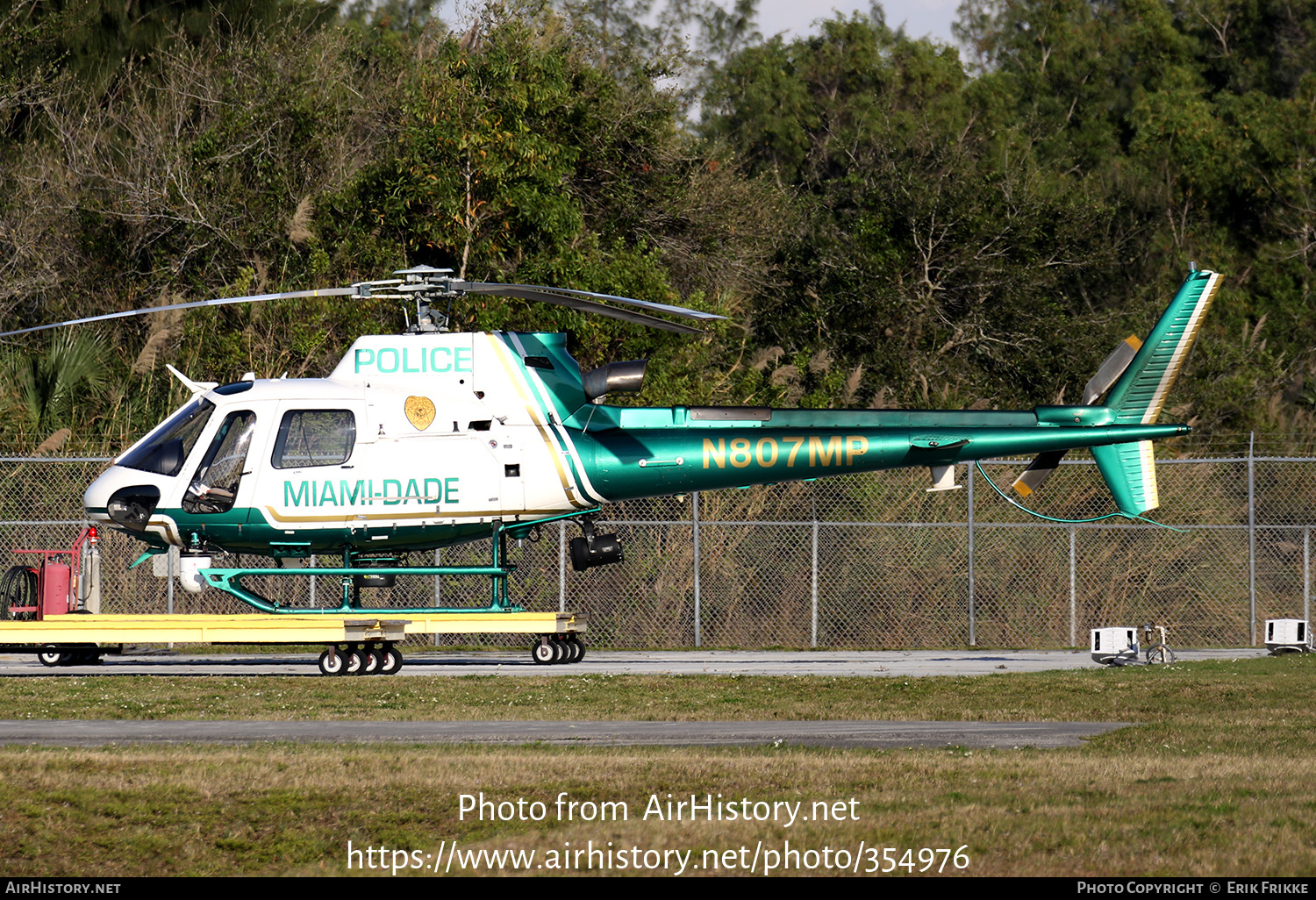 Aircraft Photo of N807MP | Eurocopter AS-350B-3 Ecureuil | Miami Dade Police Department | AirHistory.net #354976