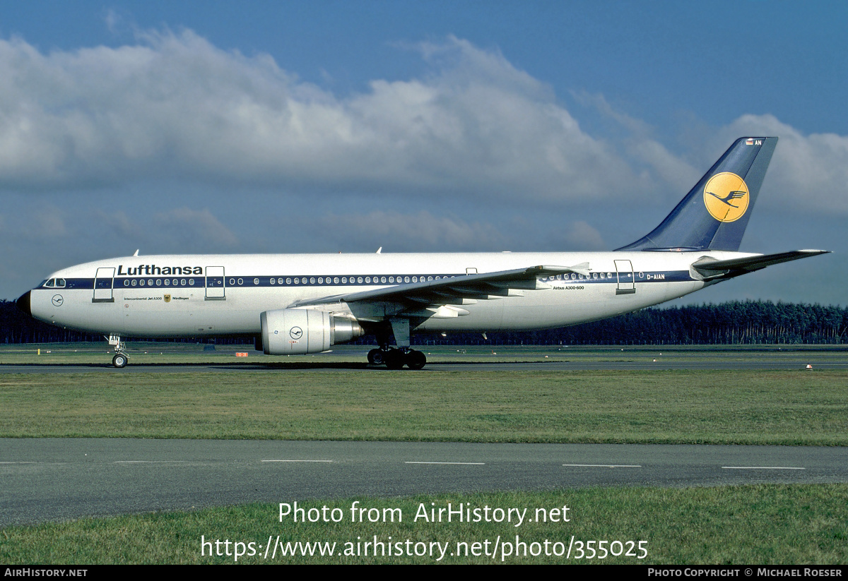 Aircraft Photo of D-AIAN | Airbus A300B4-603 | Lufthansa | AirHistory.net #355025