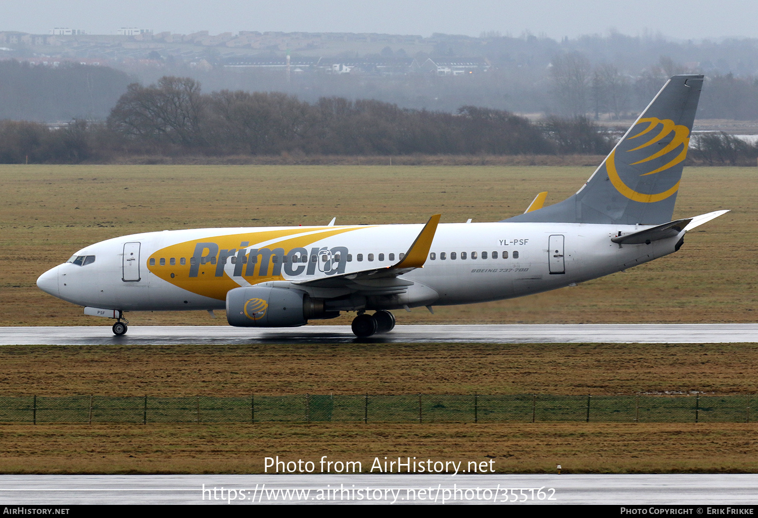 Aircraft Photo of YL-PSF | Boeing 737-7Q8 | Primera Air | AirHistory.net #355162