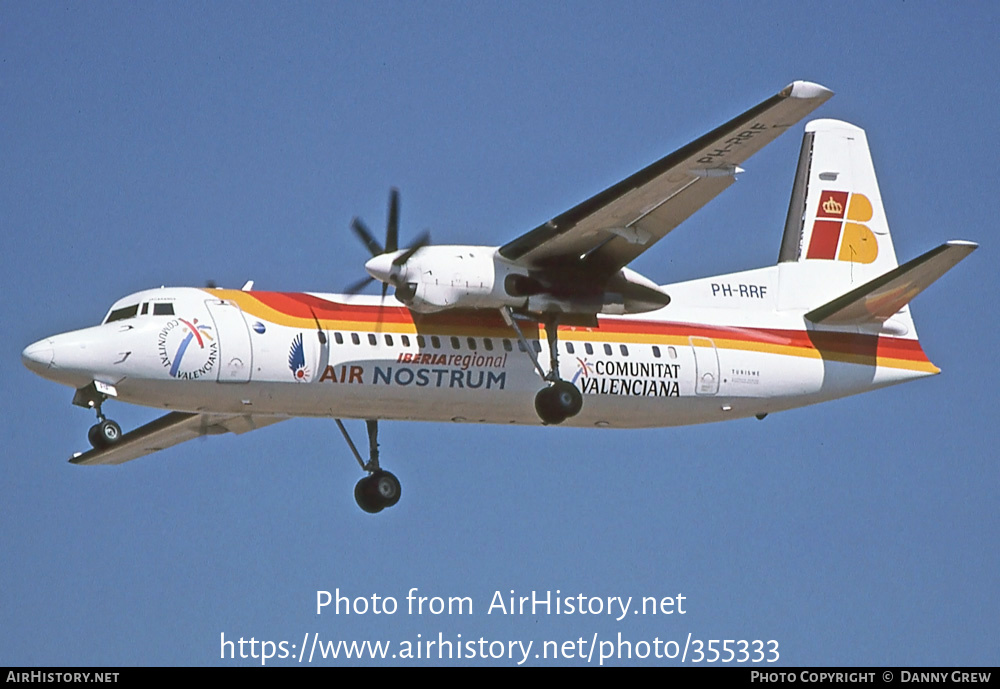 Aircraft Photo of PH-RRF | Fokker 50 | Iberia Regional | AirHistory.net #355333