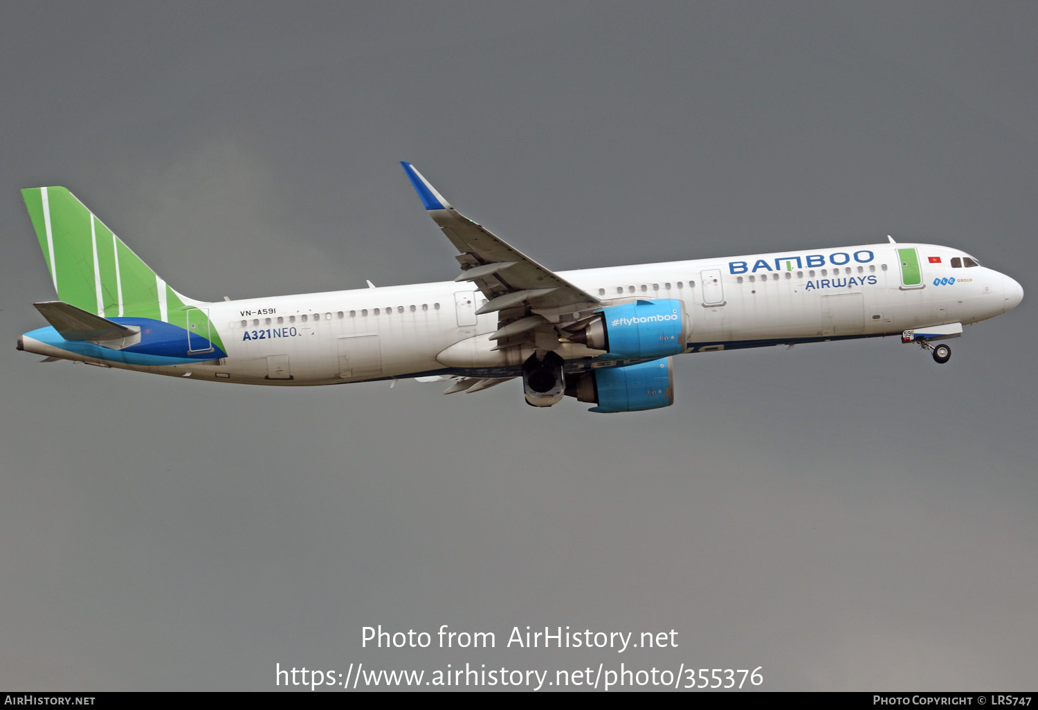 Aircraft Photo of VN-A591 | Airbus A321-251N | Bamboo Airways | AirHistory.net #355376