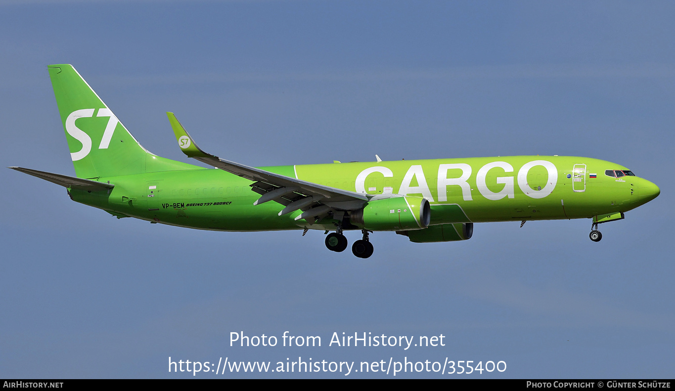 Aircraft Photo of VP-BEM | Boeing 737-8AS(BCF) | S7 Airlines Cargo | AirHistory.net #355400