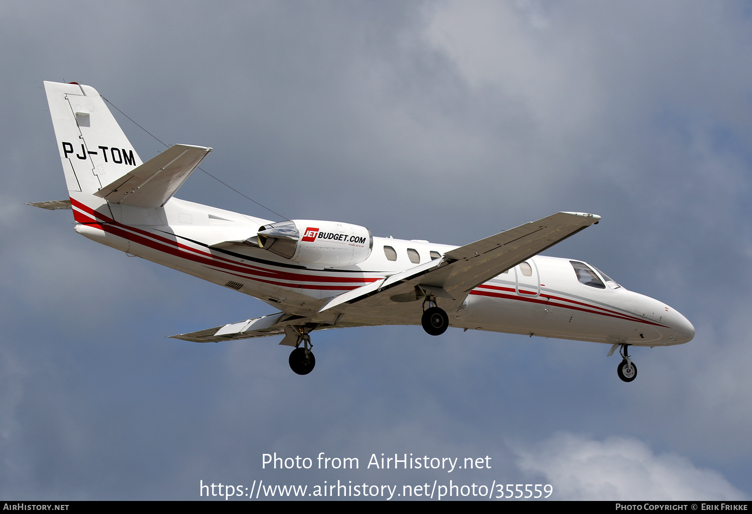 Aircraft Photo of PJ-TOM | Cessna 560 Citation Ultra | Jet Budget Service | AirHistory.net #355559