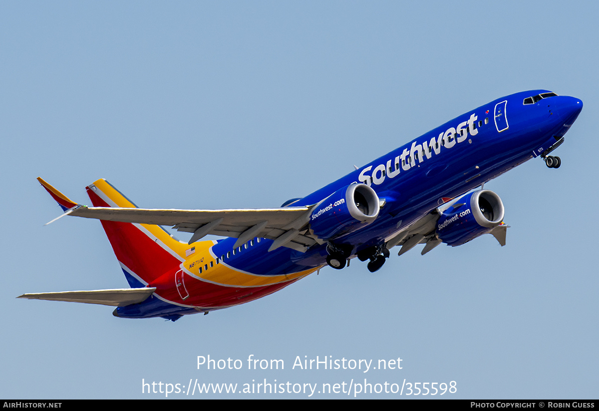 Aircraft Photo of N8711Q | Boeing 737-8 Max 8 | Southwest Airlines | AirHistory.net #355598