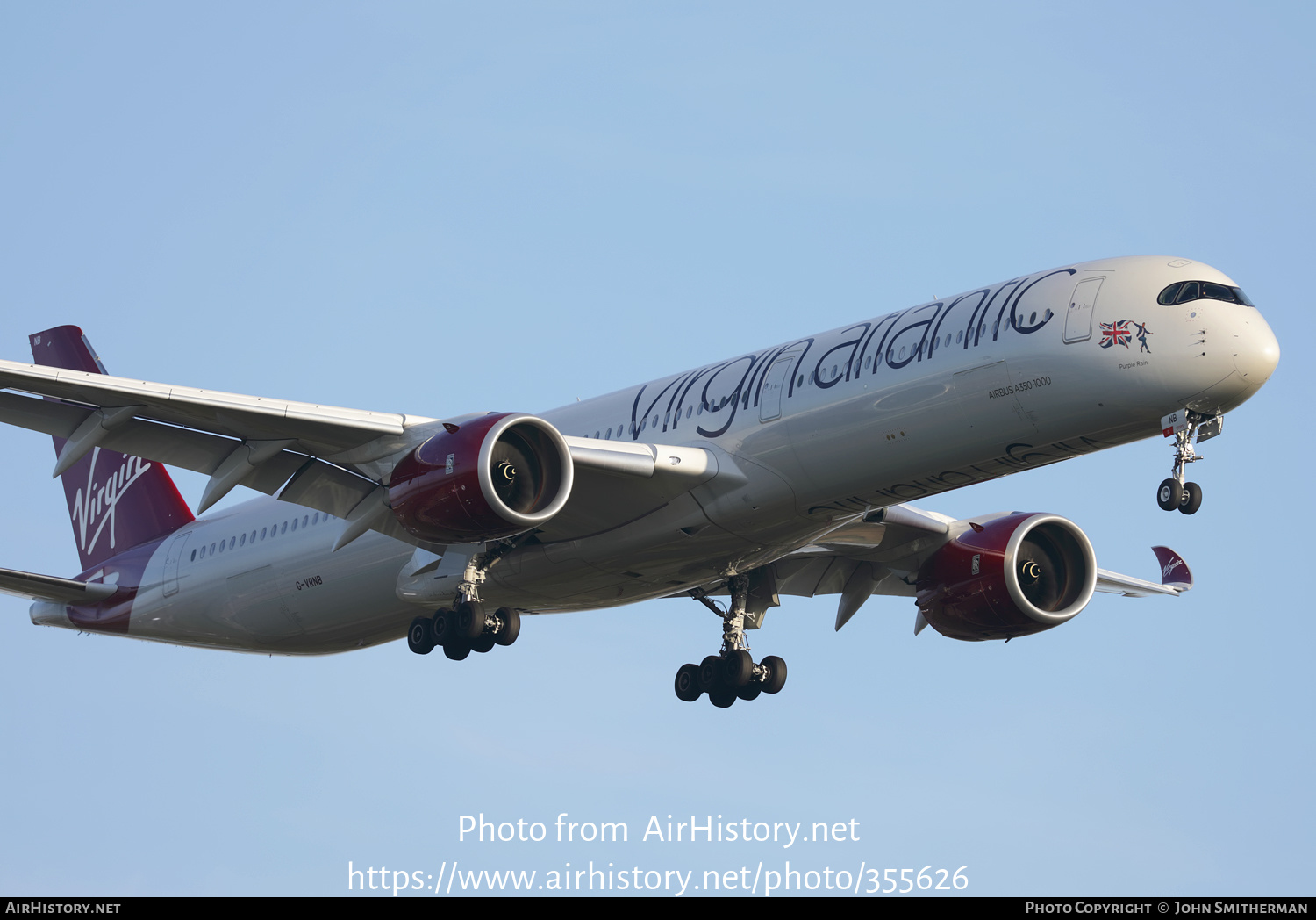 Aircraft Photo of G-VRNB | Airbus A350-1041 | Virgin Atlantic Airways | AirHistory.net #355626