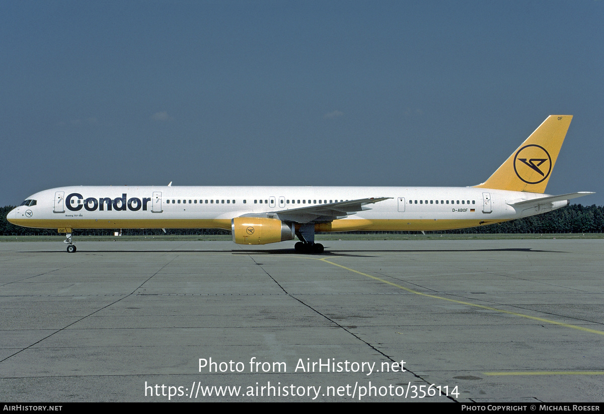 Aircraft Photo of D-ABOF | Boeing 757-330 | Condor Flugdienst | AirHistory.net #356114