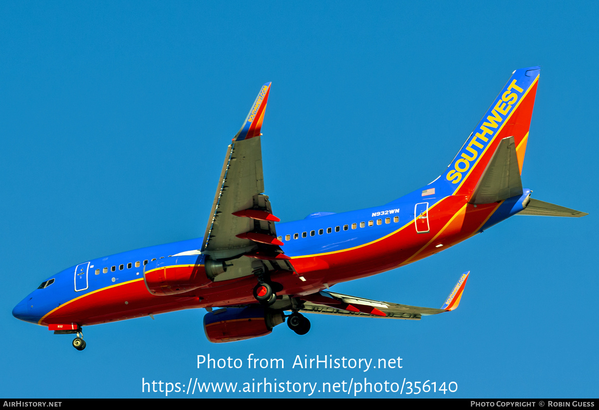 Aircraft Photo of N932WN | Boeing 737-7H4 | Southwest Airlines | AirHistory.net #356140