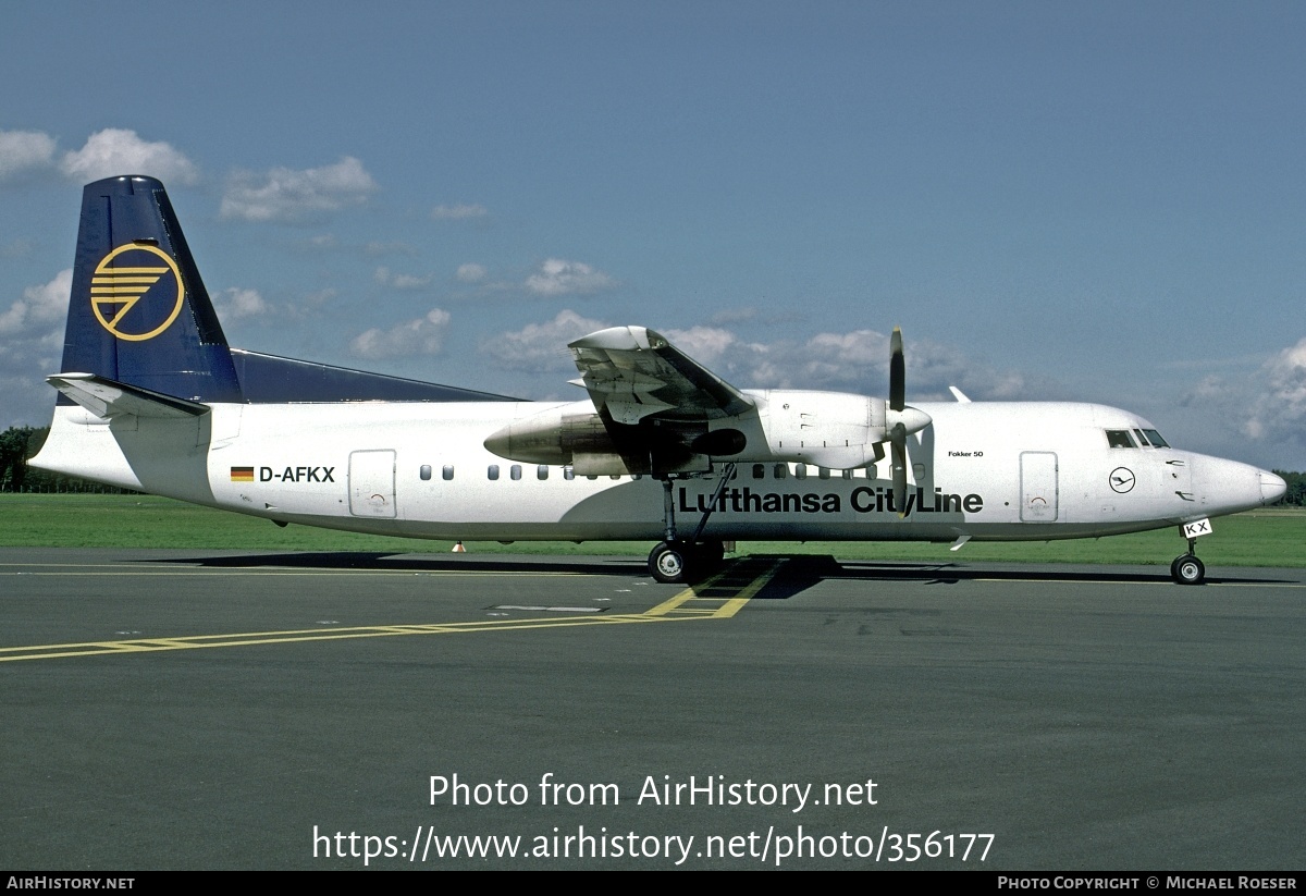 Aircraft Photo of D-AFKX | Fokker 50 | Lufthansa CityLine | AirHistory.net #356177