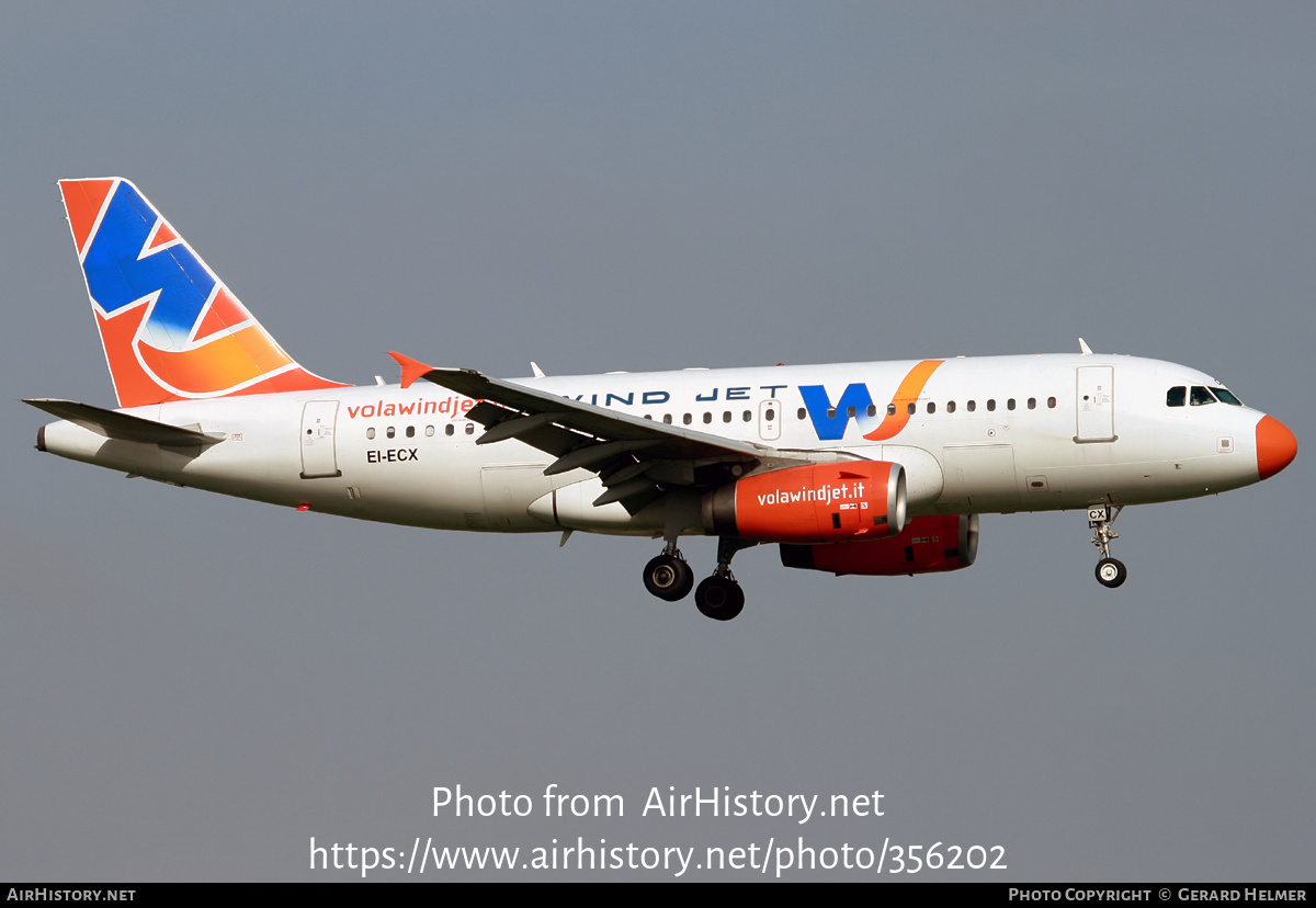 Aircraft Photo of EI-ECX | Airbus A319-132 | Wind Jet | AirHistory.net #356202