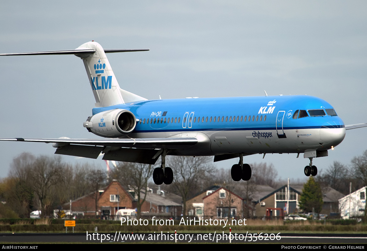 Aircraft Photo of PH-OFL | Fokker 100 (F28-0100) | KLM Cityhopper | AirHistory.net #356206