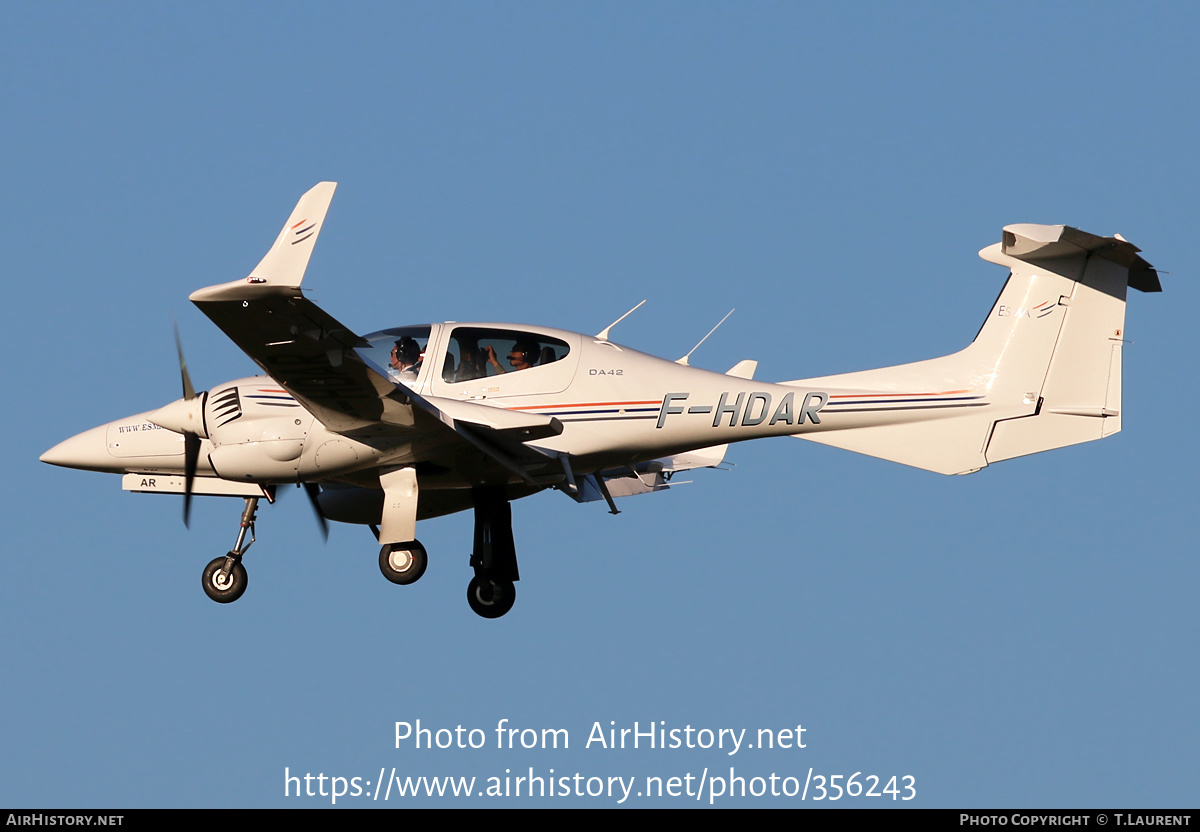 Aircraft Photo of F-HDAR | Diamond DA42-180 Twin Star | Ecole Supérieure des Métiers de L'Aéronautique (ESMA) | AirHistory.net #356243