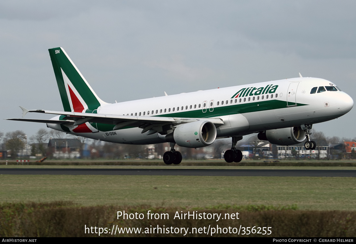 Aircraft Photo of EI-DSN | Airbus A320-216 | Alitalia | AirHistory.net #356255