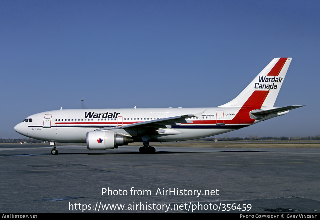 Aircraft Photo of C-FHWD | Airbus A310-304 | Wardair Canada | AirHistory.net #356459