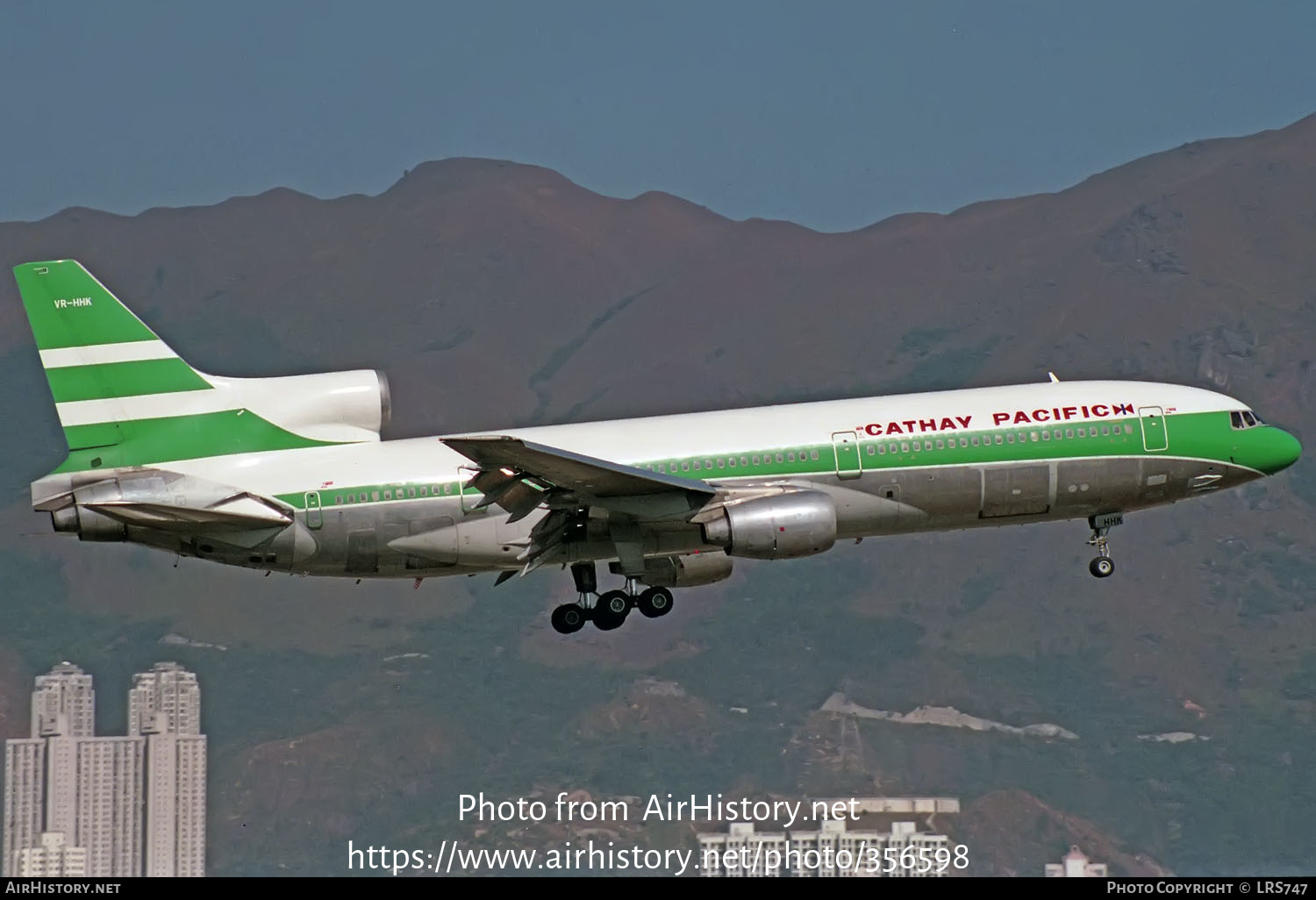 Aircraft Photo of VR-HHK | Lockheed L-1011-385-1-15 TriStar 100 | Cathay Pacific Airways | AirHistory.net #356598