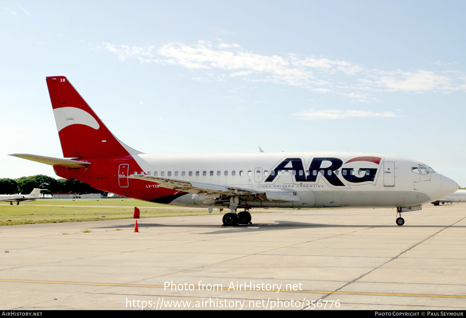 Aircraft Photo of LV-YXB | Boeing 737-204 | ARG Argentina Línea Privada | AirHistory.net #356776