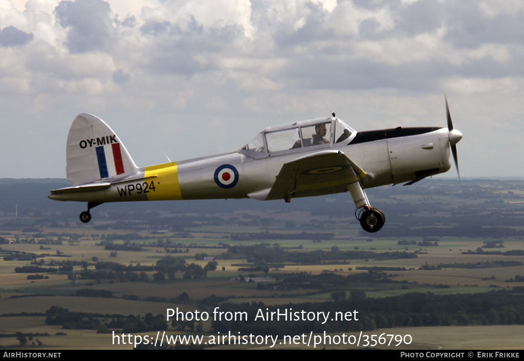 Aircraft Photo of OY-MIK / WP924 | De Havilland DHC-1 Chipmunk Mk22 | UK - Air Force | AirHistory.net #356790