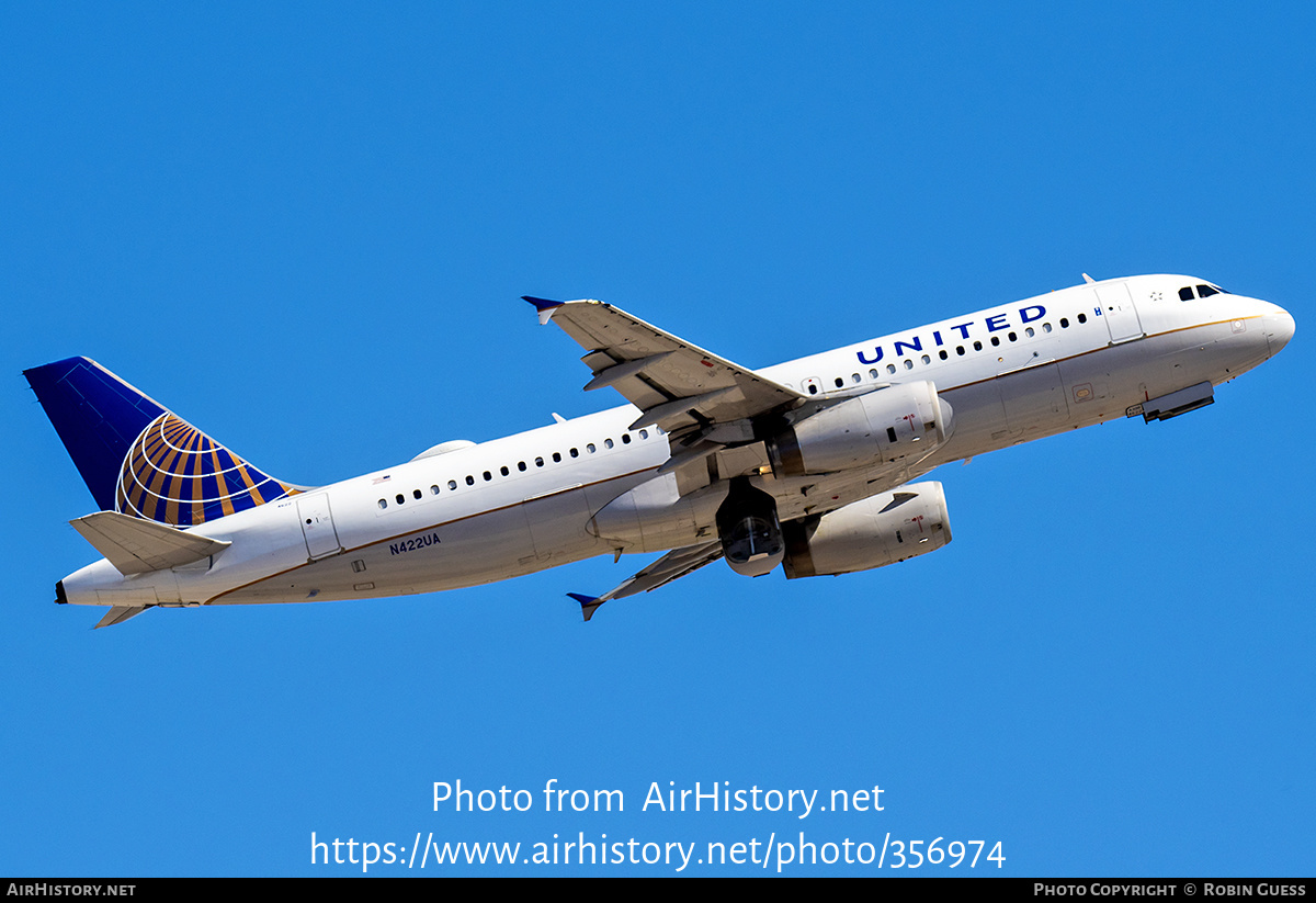 Aircraft Photo of N422UA | Airbus A320-232 | United Airlines | AirHistory.net #356974