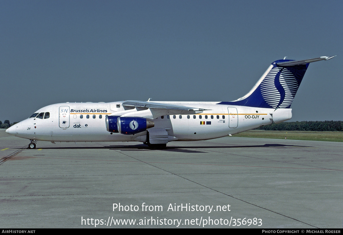 Aircraft Photo of OO-DJY | British Aerospace Avro 146-RJ85 | SN Brussels Airlines | AirHistory.net #356983