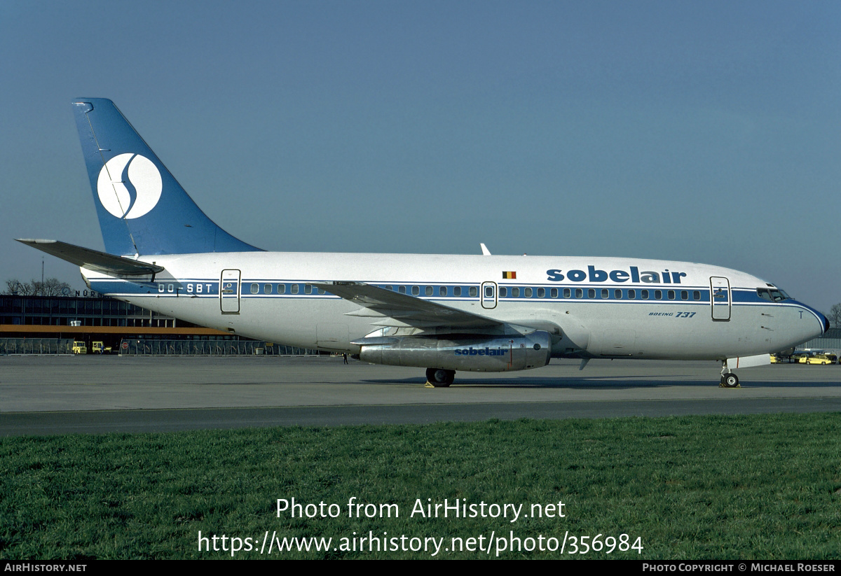 Aircraft Photo of OO-SBT | Boeing 737-229/Adv | Sobelair | AirHistory.net #356984