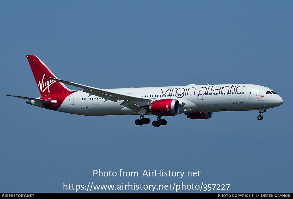 Aircraft Photo of G-VNYL | Boeing 787-9 Dreamliner | Virgin Atlantic Airways | AirHistory.net #357227