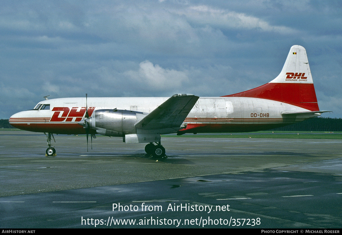 Aircraft Photo of OO-DHB | Convair 580/F | DHL Worldwide Express | AirHistory.net #357238