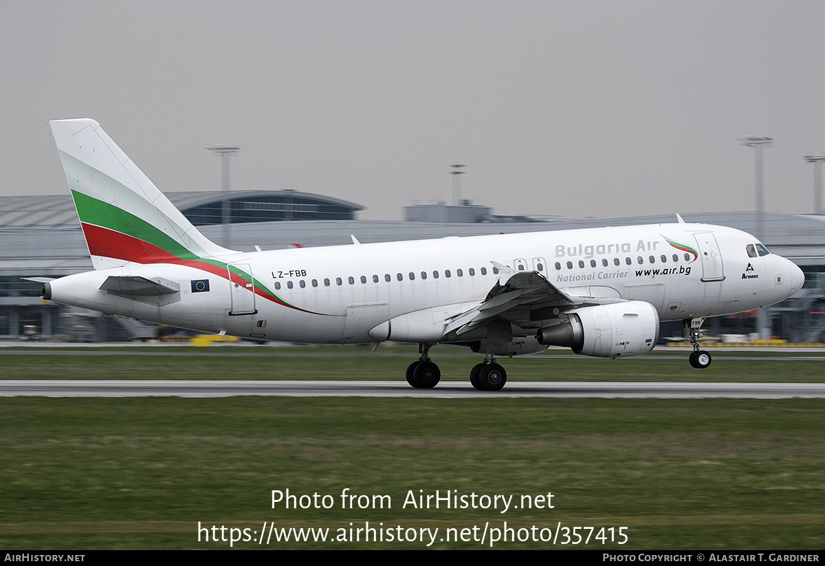 Aircraft Photo of LZ-FBB | Airbus A319-112 | Bulgaria Air | AirHistory.net #357415