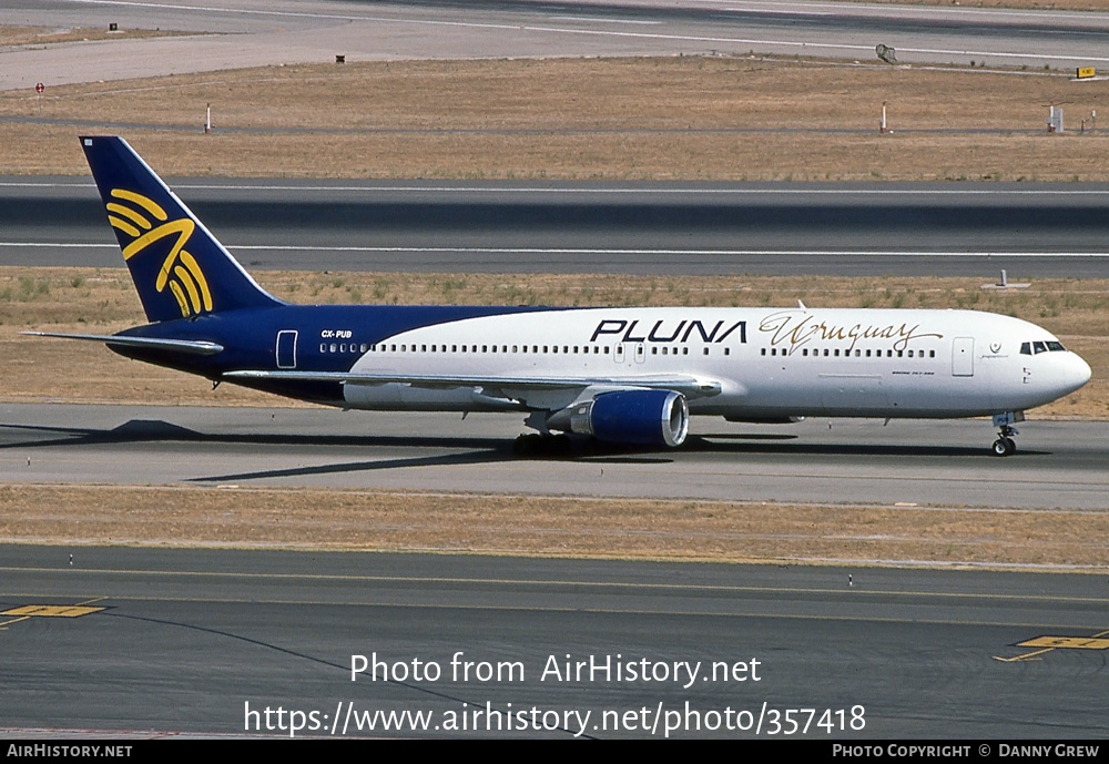 Aircraft Photo of CX-PUB | Boeing 767-33A/ER | PLUNA Líneas Aéreas Uruguayas | AirHistory.net #357418