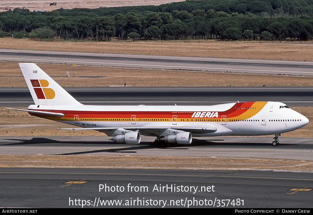 Aircraft Photo of EC-DIB | Boeing 747-256B | Iberia | AirHistory.net #357481