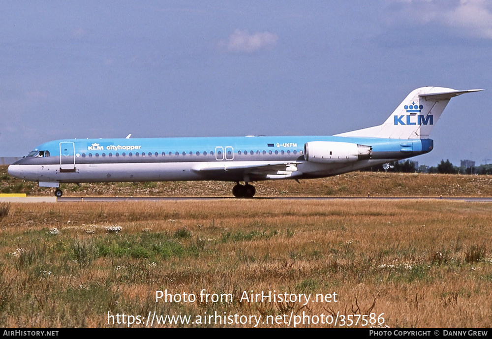 Aircraft Photo of G-UKFM | Fokker 100 (F28-0100) | KLM Cityhopper | AirHistory.net #357586