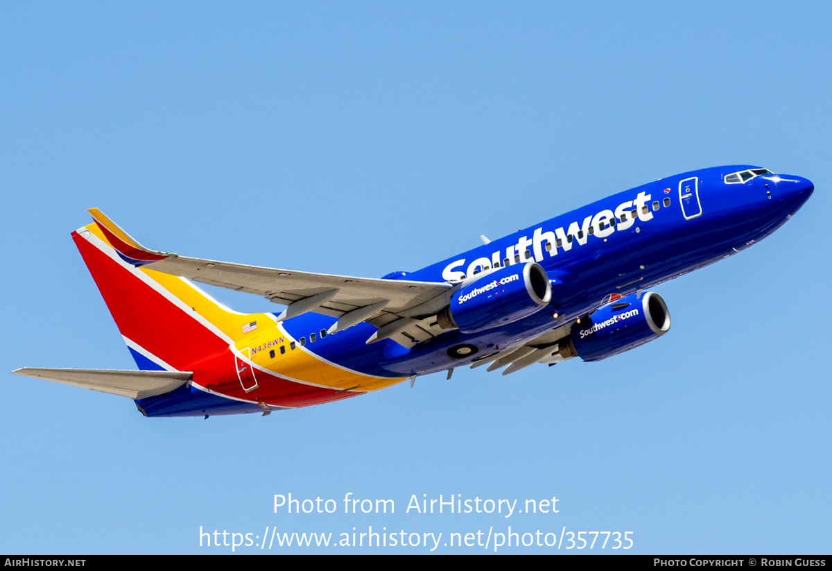 Aircraft Photo of N438WN | Boeing 737-7H4 | Southwest Airlines ...