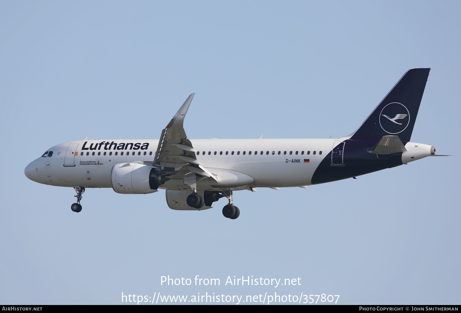 Aircraft Photo of D-AINK | Airbus A320-271N | Lufthansa | AirHistory.net #357807