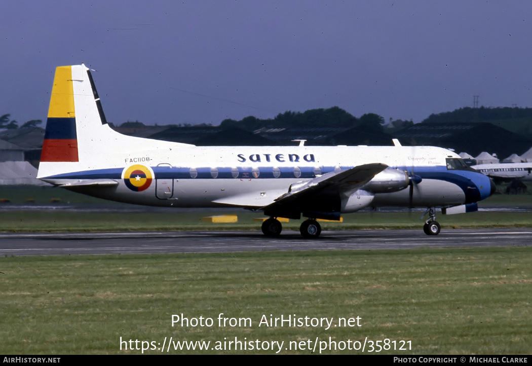 Aircraft Photo of FAC1108 | British Aerospace BAe-748 Srs2B/371LFD | Colombia - Satena | AirHistory.net #358121