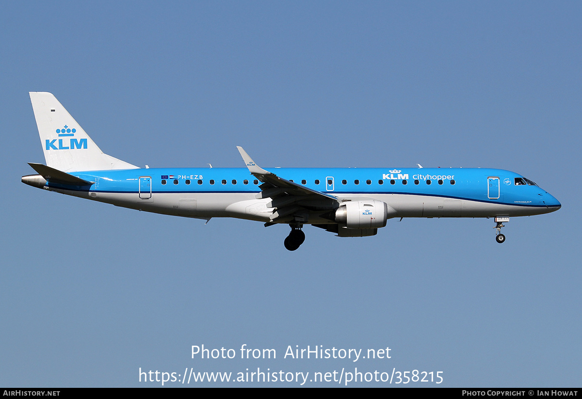 Aircraft Photo of PH-EZB | Embraer 190STD (ERJ-190-100STD) | KLM Cityhopper | AirHistory.net #358215