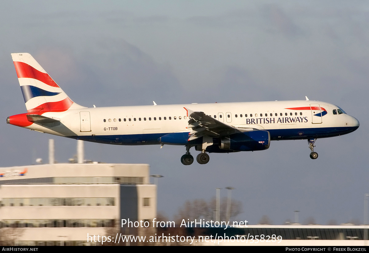 Aircraft Photo of G-TTOB | Airbus A320-232 | British Airways | AirHistory.net #358289