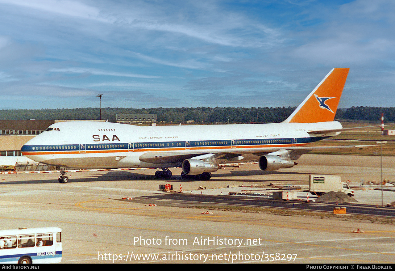 Aircraft Photo of ZS-SAN | Boeing 747-244B | South African Airways - Suid-Afrikaanse Lugdiens | AirHistory.net #358297