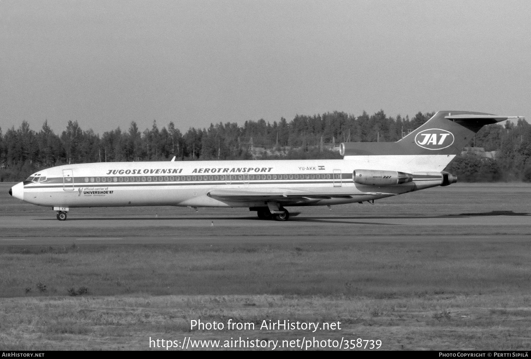 Aircraft Photo of YU-AKK | Boeing 727-2H9/Adv | JAT Yugoslav Airlines - Jugoslovenski Aerotransport | AirHistory.net #358739