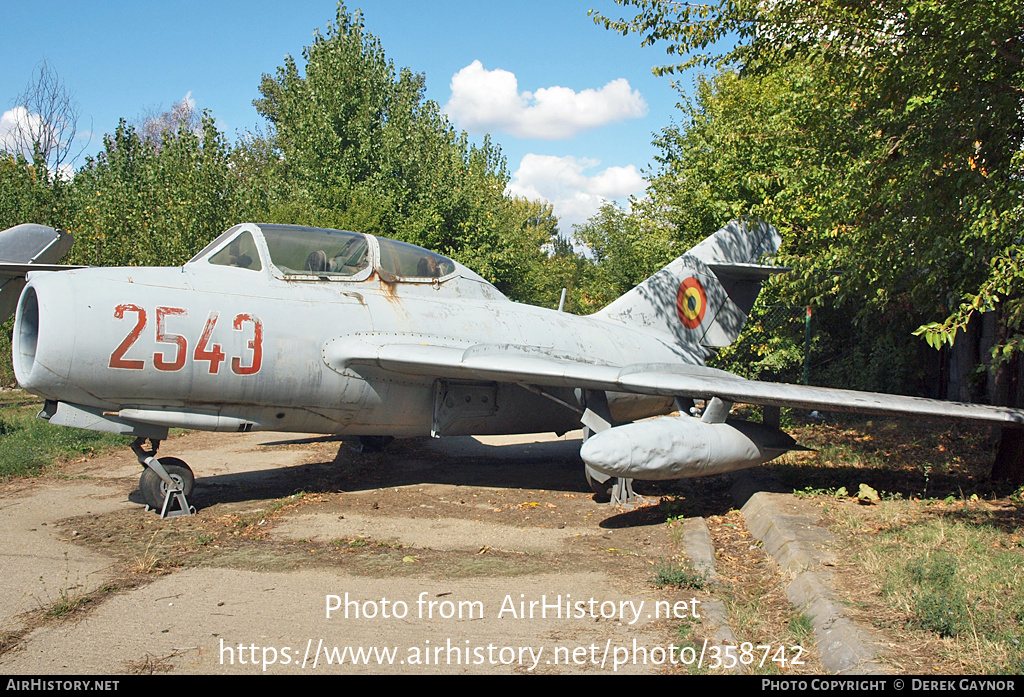 Aircraft Photo of 2543 | Mikoyan-Gurevich MiG-15UTI | Romania - Air Force | AirHistory.net #358742