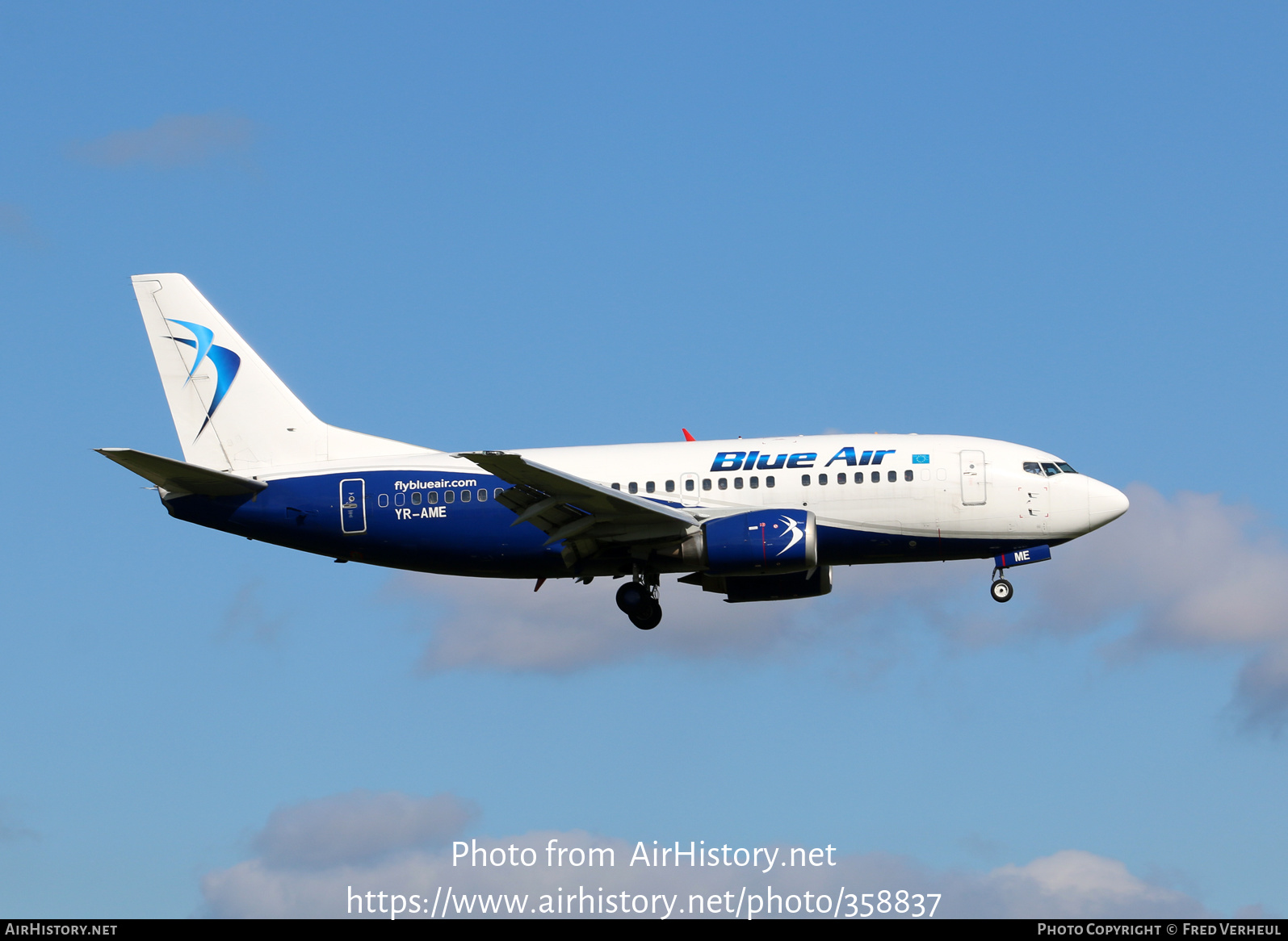 Aircraft Photo of YR-AME | Boeing 737-530 | Blue Air | AirHistory.net #358837