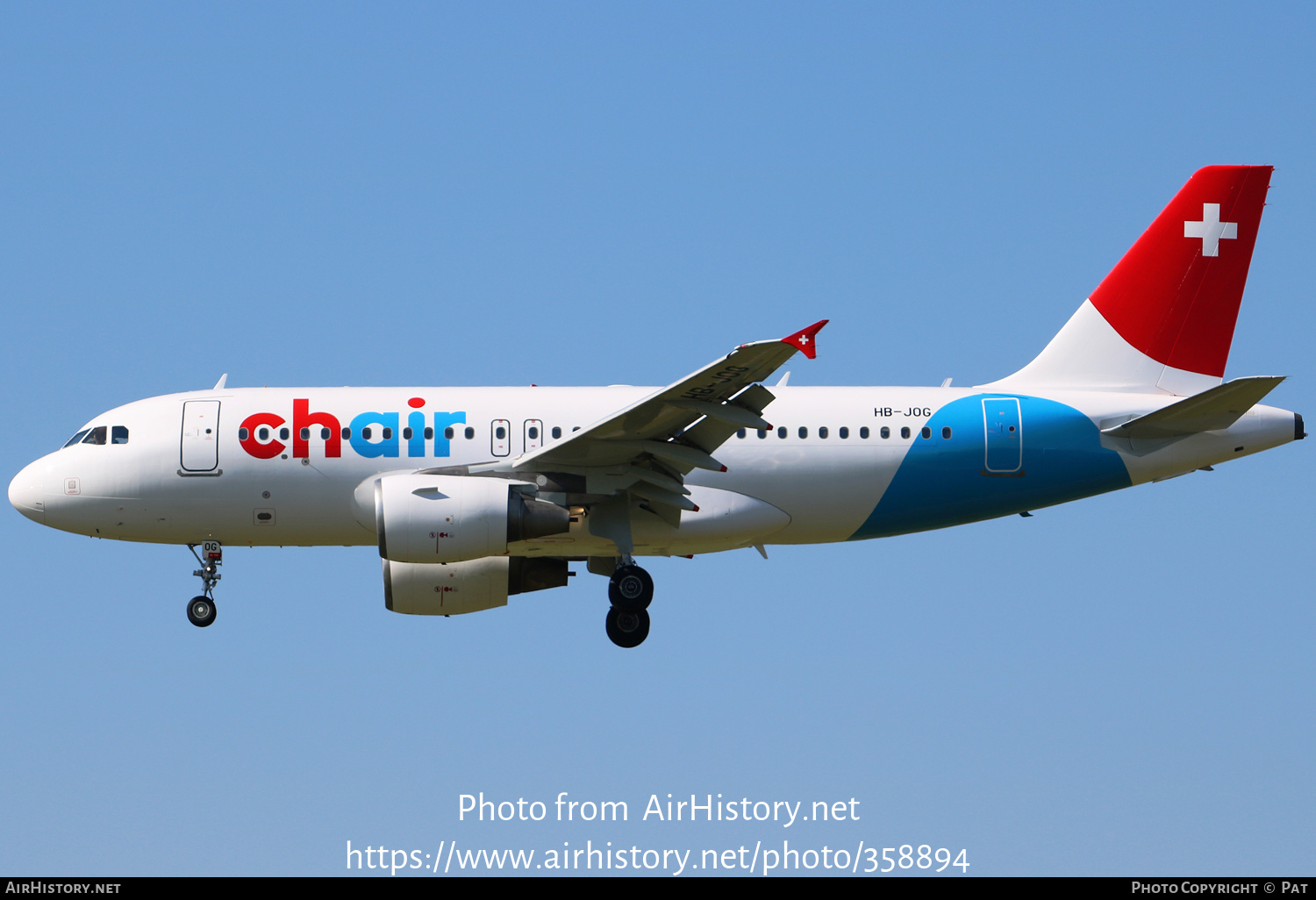 Aircraft Photo of HB-JOG | Airbus A319-112 | Chair Airlines | AirHistory.net #358894