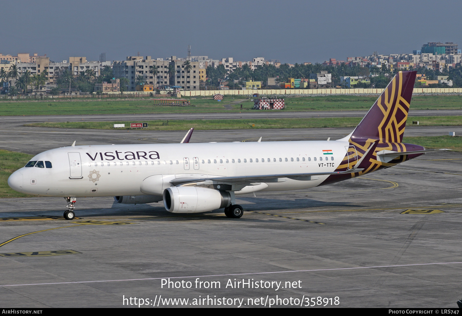 Aircraft Photo of VT-TTC | Airbus A320-232 | Vistara | AirHistory.net #358918