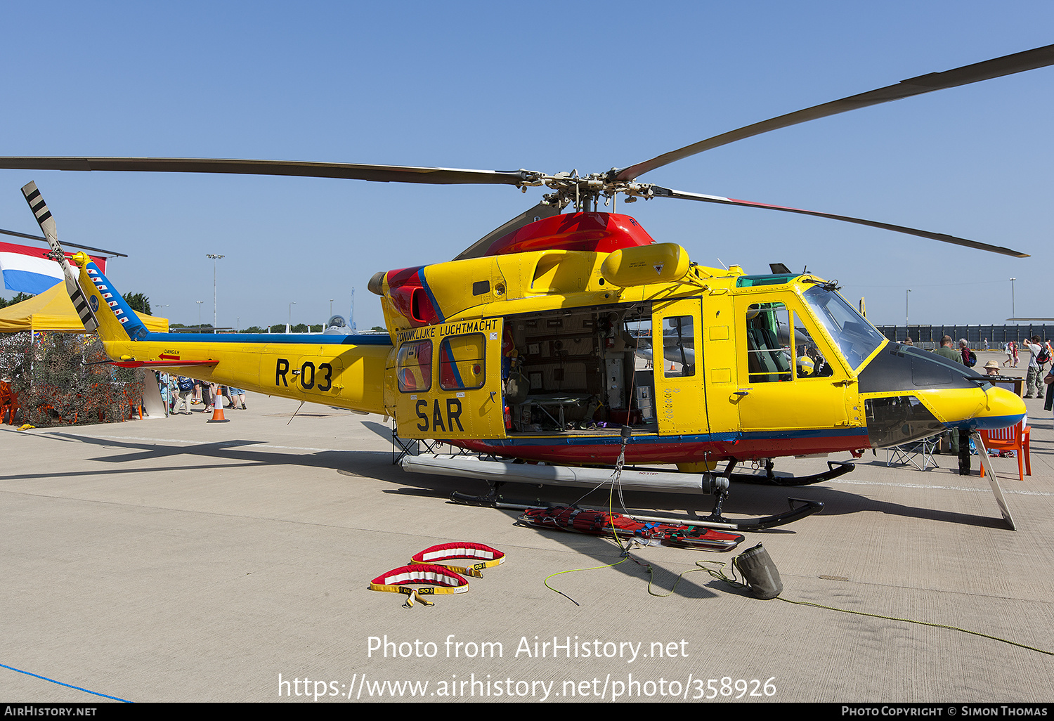 Aircraft Photo of R-03 | Agusta AB-412SP Grifone | Netherlands - Air Force | AirHistory.net #358926