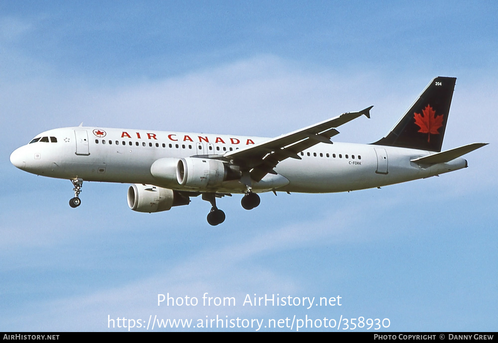 Aircraft Photo of C-FDRK | Airbus A320-211 | Air Canada | AirHistory.net #358930